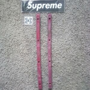 Vintage Skateboard Deck Rails 1980's + Supreme Box Logo Sticker and Krew Tattoo
